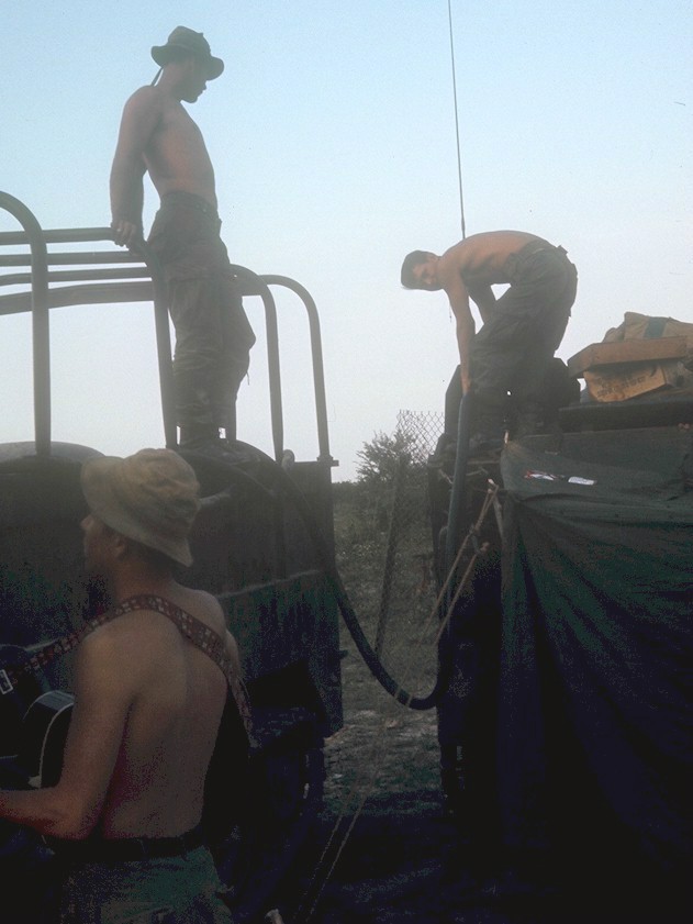 This photo was taken in the twilight of the evening.  Hence the darkness.